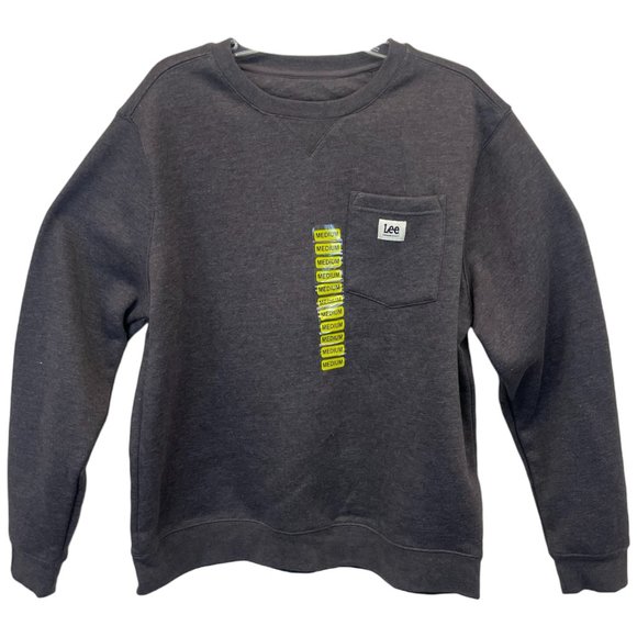 Lee Other - Medium - LEE - Men's CLASSIC FIT Gray Charcoal Sweatshirt Pocket UPF 50 NEW